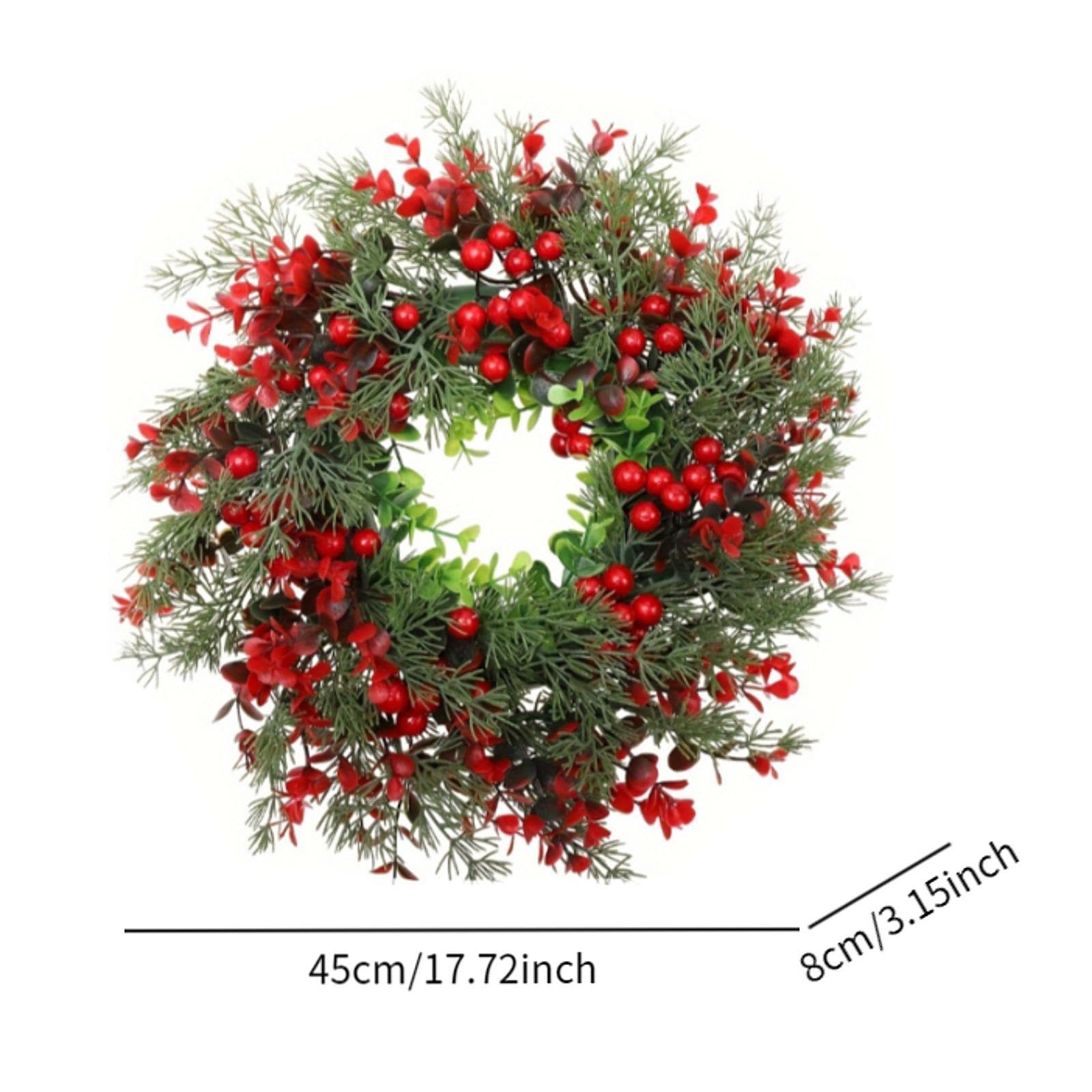 Amazon.co.jp: Oshhni クリスマスリース レッドベリーリース